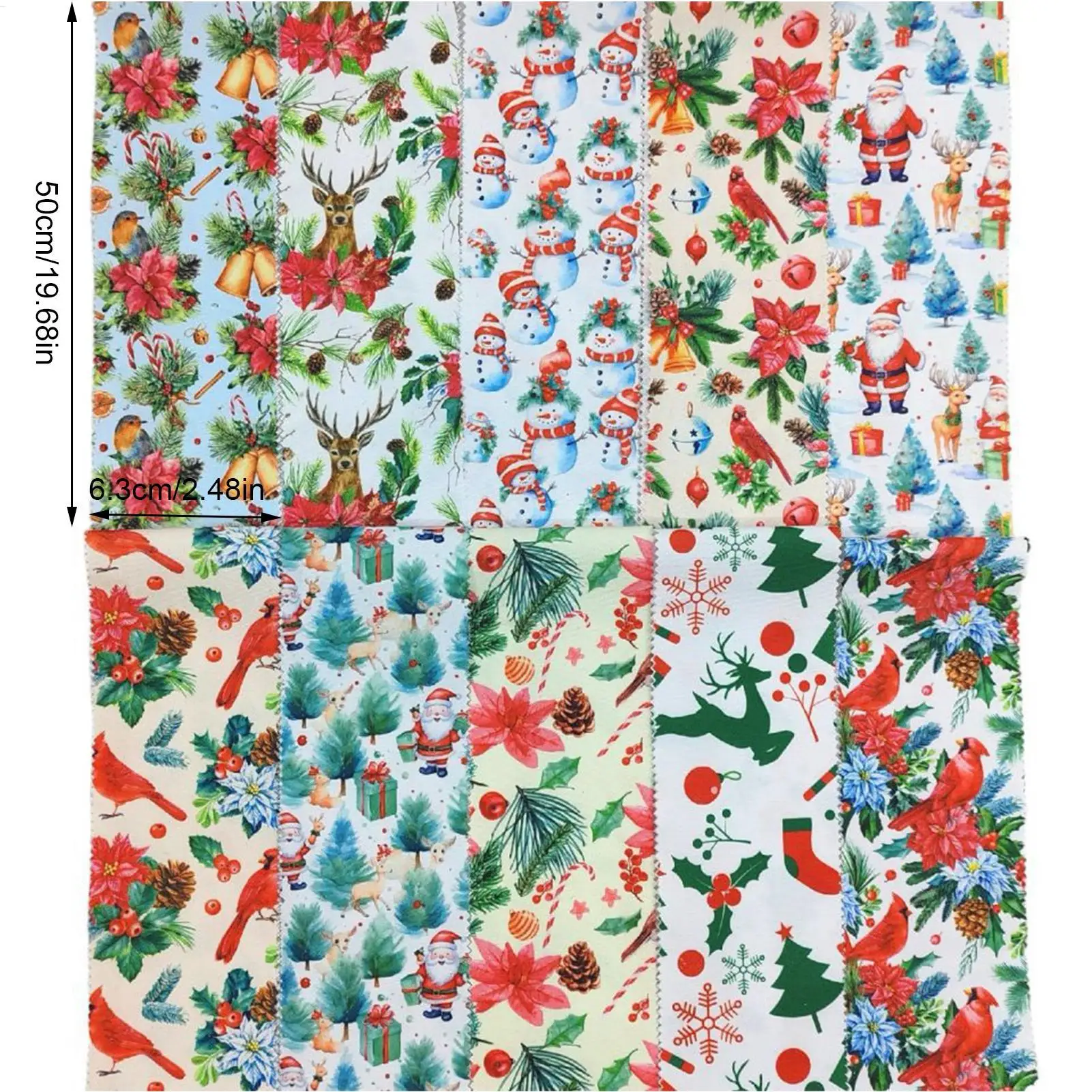 40 قطعة عيد الميلاد النسيج المربعات هلام لفة شرائط لخياطة اللحف الحرف DIY بها بنفسك التطريز عطلة ديكور حفلات صياغة لوازم