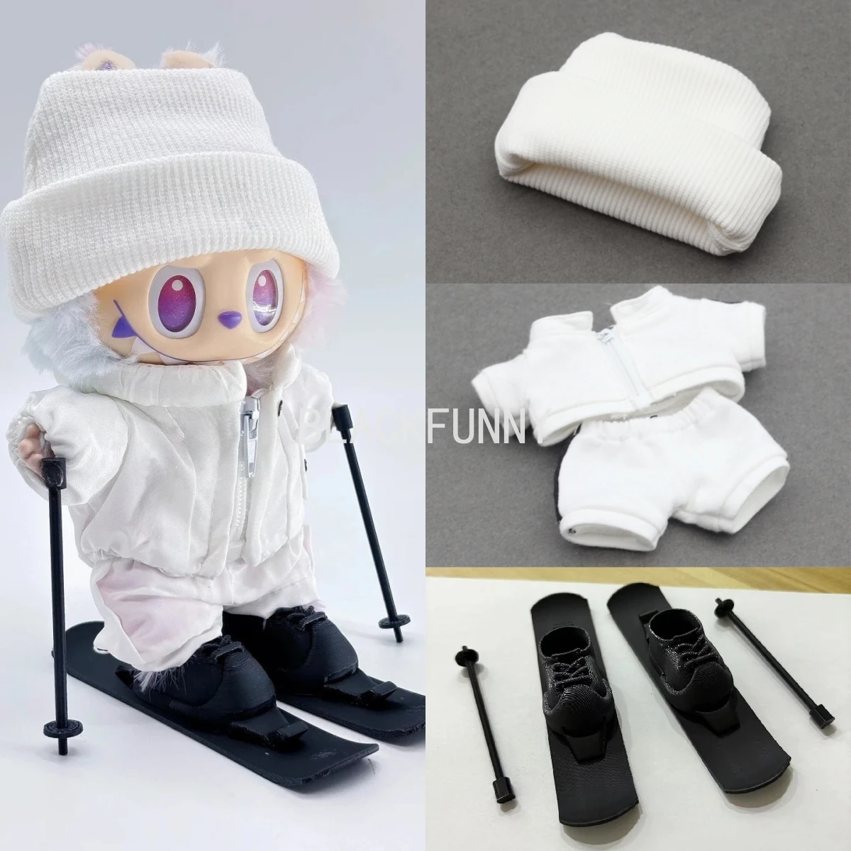 

Для куклы 17 см, зимняя курортная лыжная кукла, одежда с капюшоном, комплект декоративных аксессуаров для Ropa Labubu V1V3