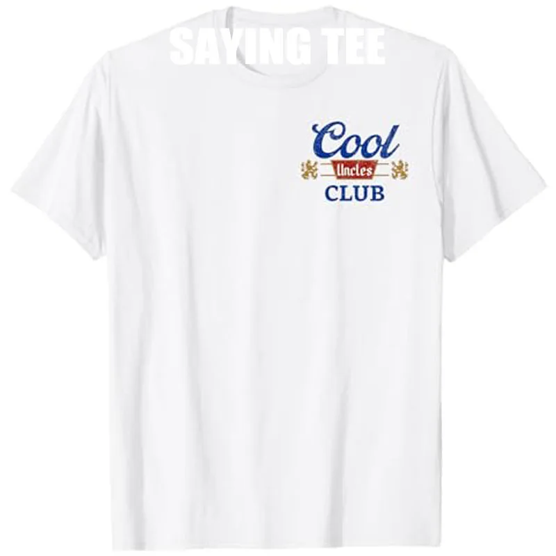 

Cool Uncles Club Best Uncle Ever Funny Pocket Fathers Day T-Shirt Men's Fahion Saying Tee Y2k Design Graphic Outfit Short Sleeve