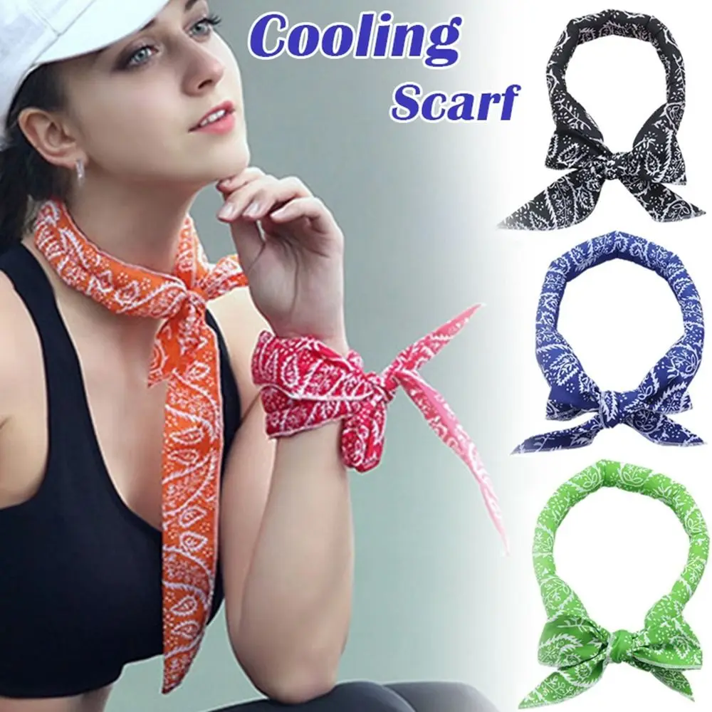 Ice Multifunction Towels Neck Scarf Pet Wear Sun UV Protection Body Cooler Scarf Bandana Wristband Summer Cooling scarf