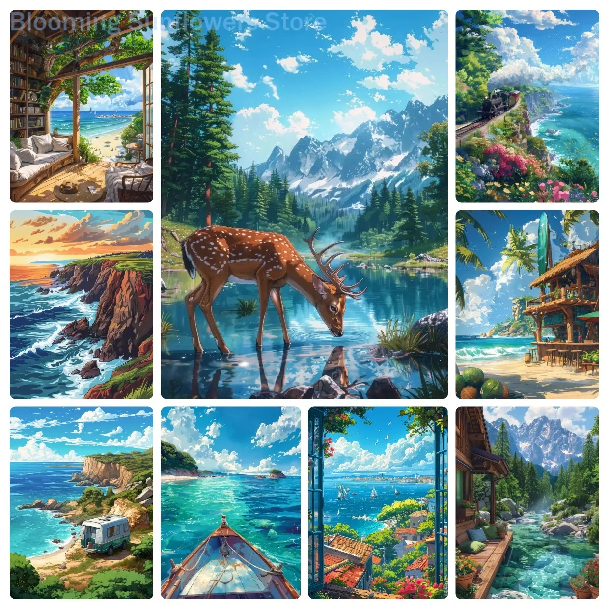 Jigsaw Puzzle 1000 Pieces Sea Landscape Paper Puzzle for Adults, Stress Relief Leisure Game,  Birthday Gift for Puzzle Lovers