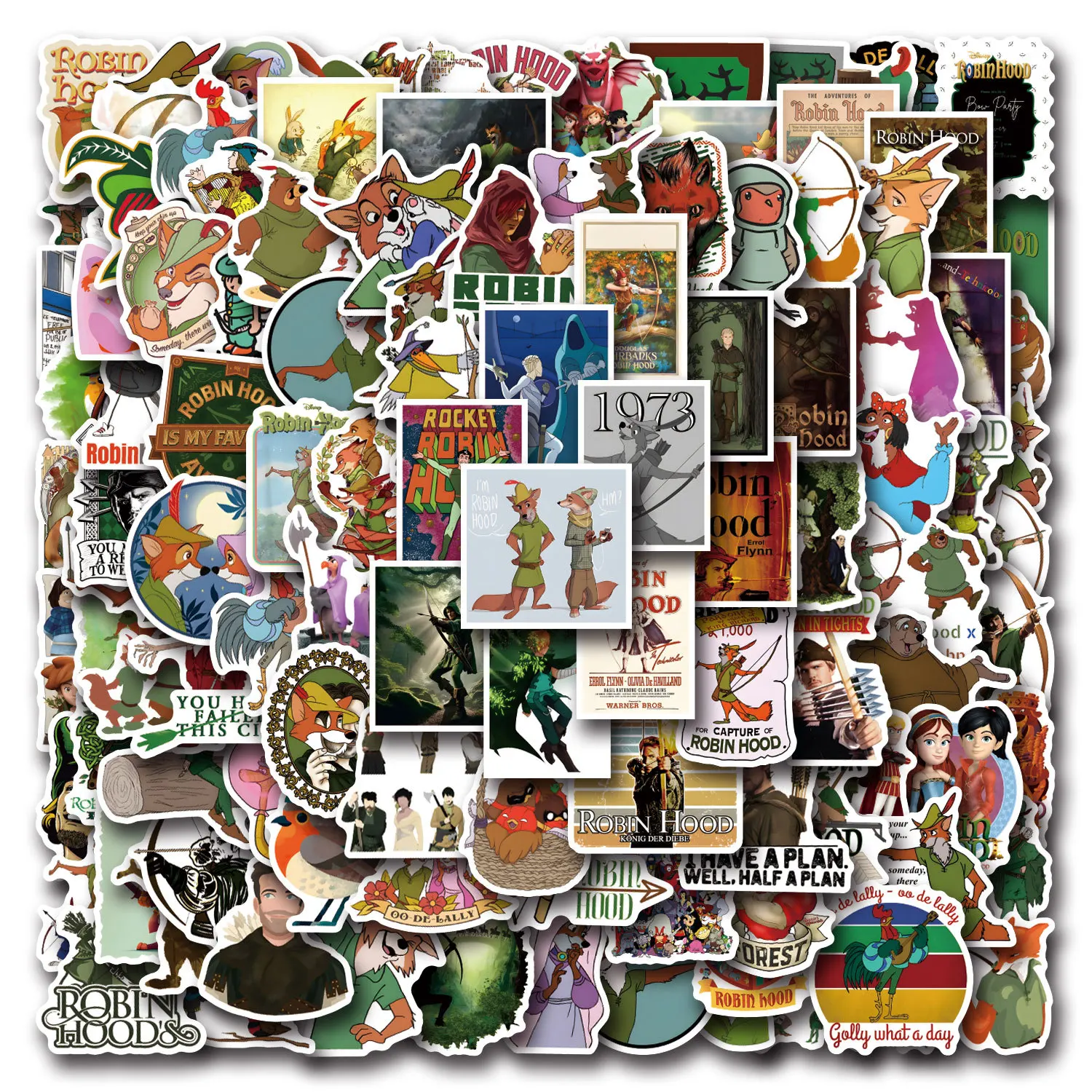 

10/30/55/110PCS Cartoon Robin Hood Graffiti Sticker Decorative Luggage Water Cup Laptop Phone Case Scrapbook Waterproof Decal