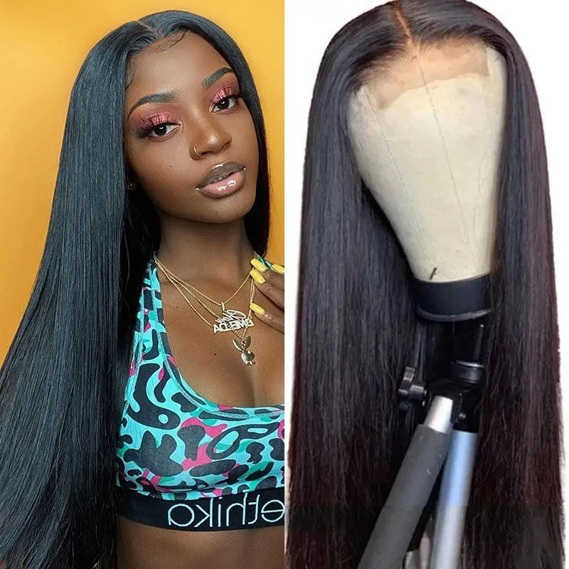 Concert Lady Center Parted Bangs Long Hair Ball Headwear Multicolored Chemical Fiber Wig Woman Africa Straight Hair Hairpiece