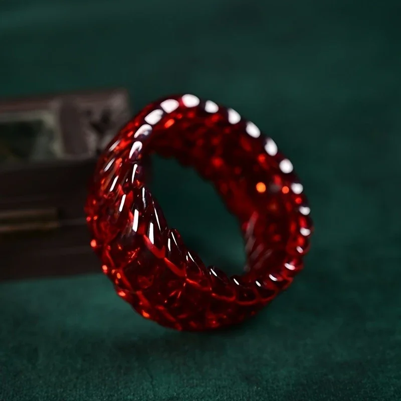 Elegant Burgundy Amber Honey Wax Bracelet