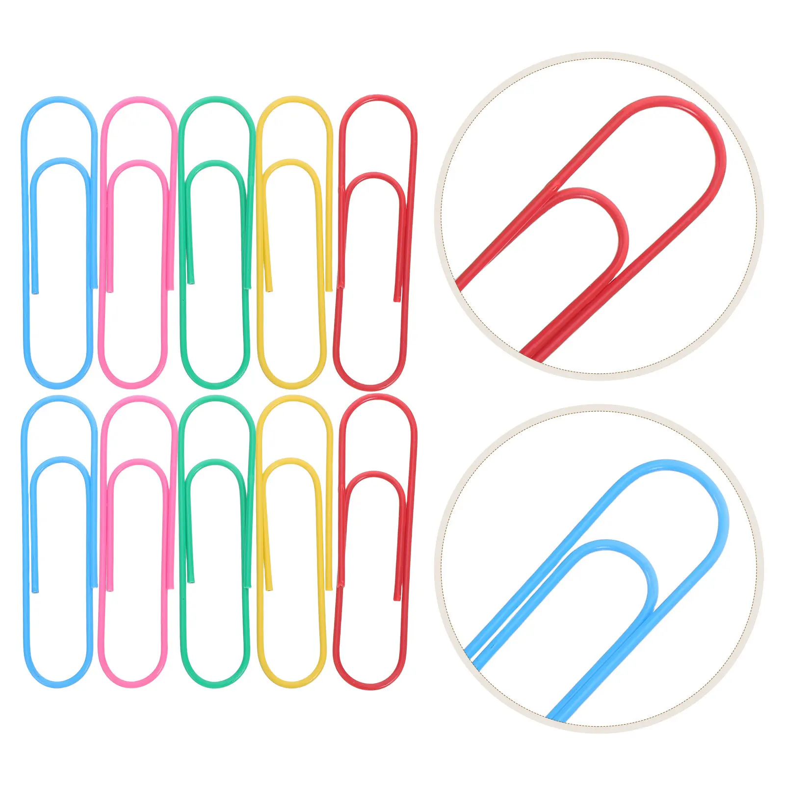 100PCS Heavy Duty Metal Paper Clips 10cm Large Colorful Office School Home Document Organizers