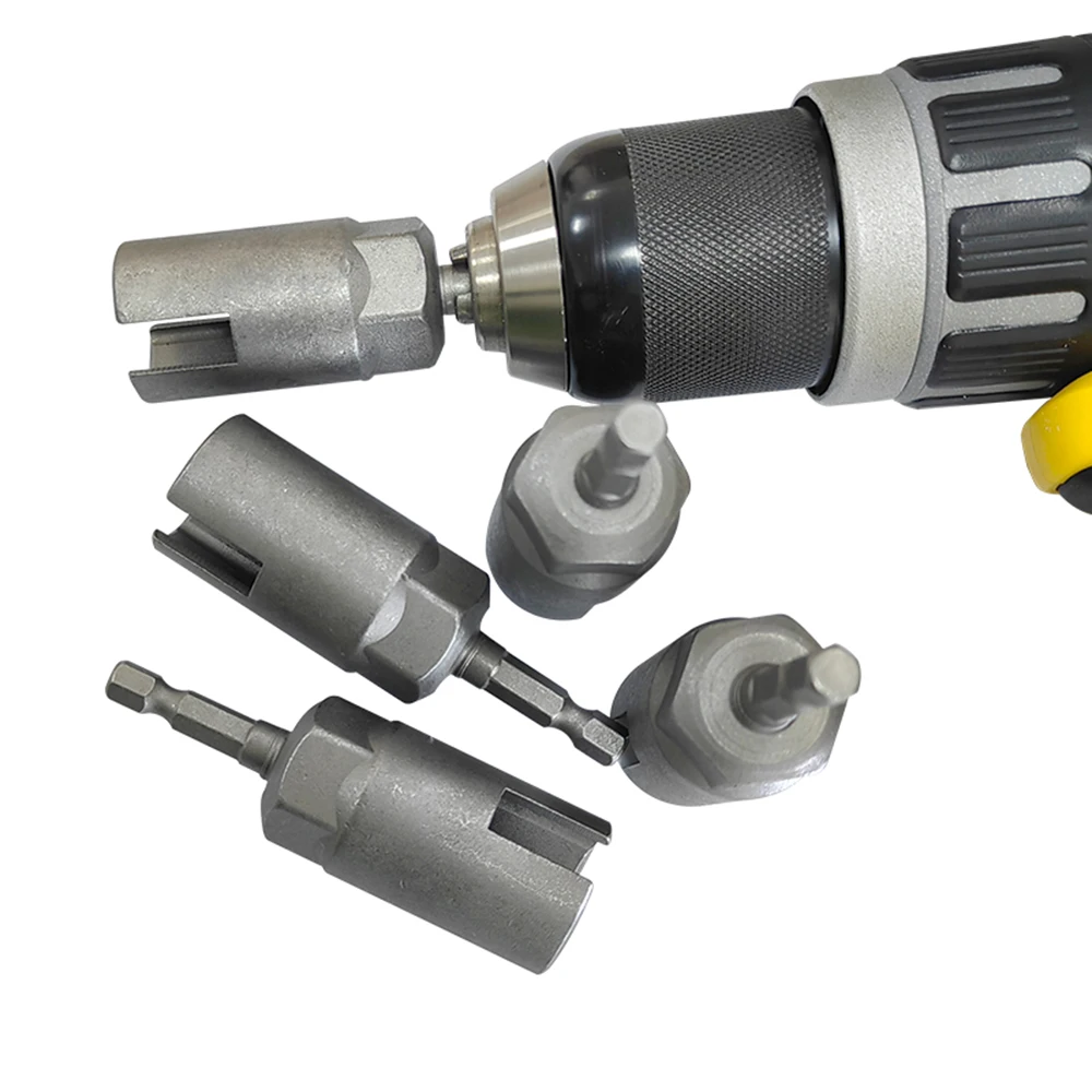 1pc cor natural soquete entalhado alça hexagonal 80mm chave de fenda elétrica borboleta buraco chave extensão ferramenta acessórios
