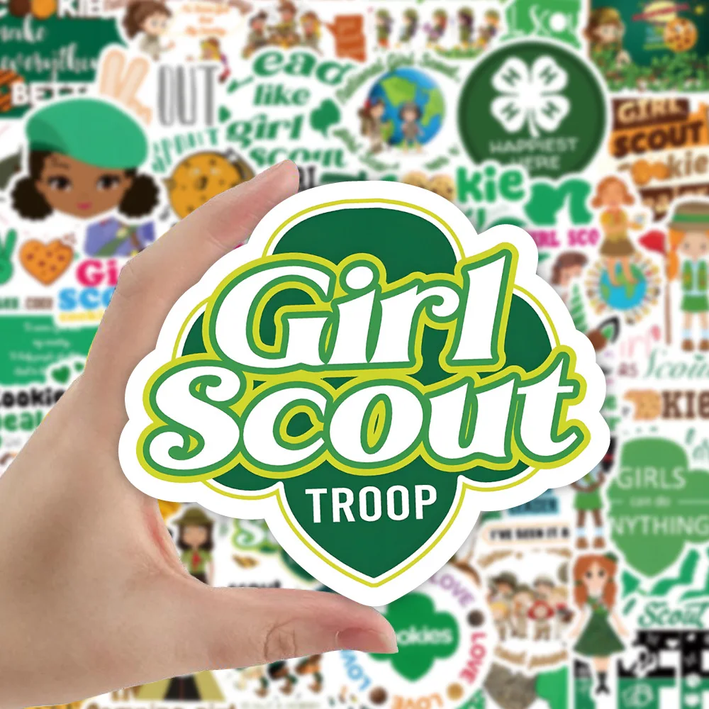 10/30/50pcs Girl Scout Cartoon Graffiti Sticker Phone Laptop Car Water Cup Guitar Diy Kids Toys Waterproof Decorative Sticker