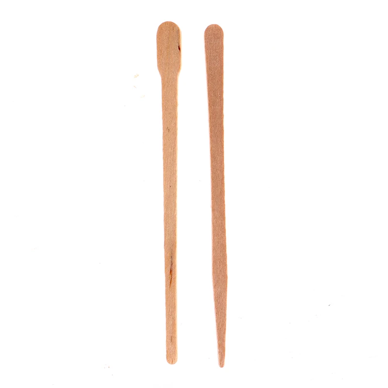 Varillas de depilación corporal de madera para mujer, palitos desechables de cera para encerar, Kits de aseo de belleza, espátula decodificadora de lengua de madera, 100 Uds.