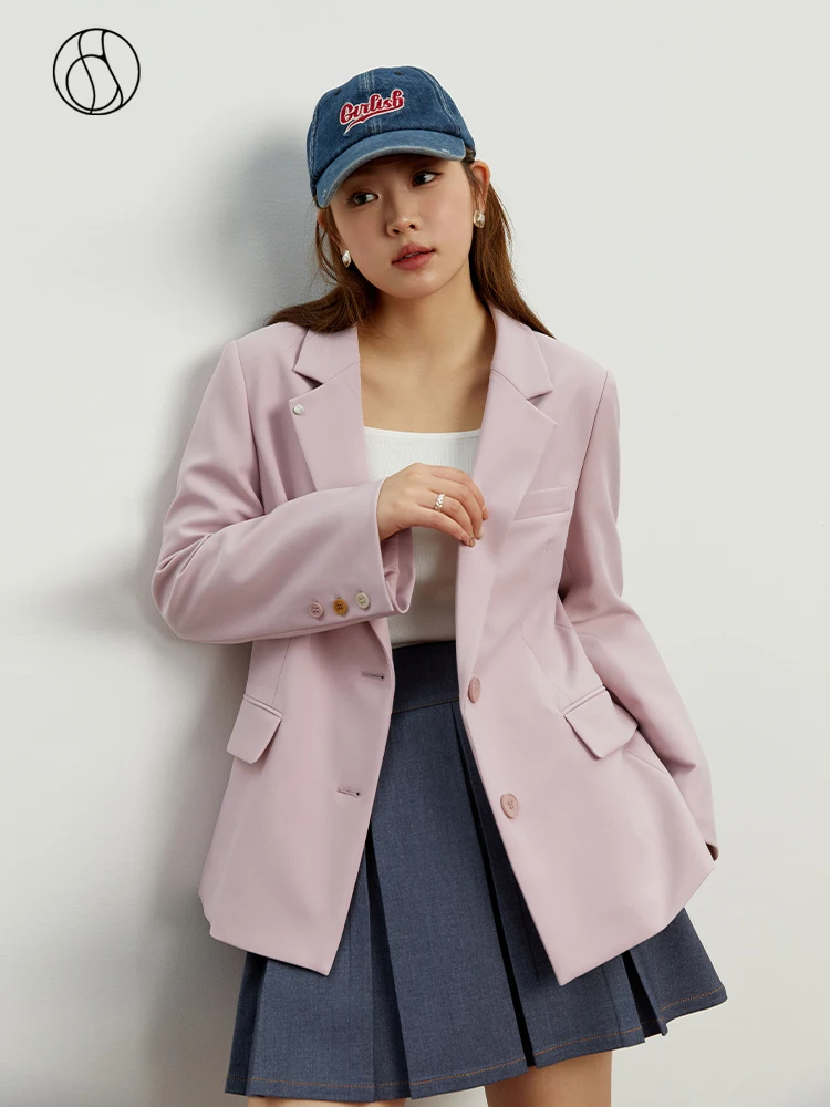 DUSHU Workplace Commute Style Suit Jacket for Female Autumn New Simple Classic Loose Casual Blazers Suit for Office Lady