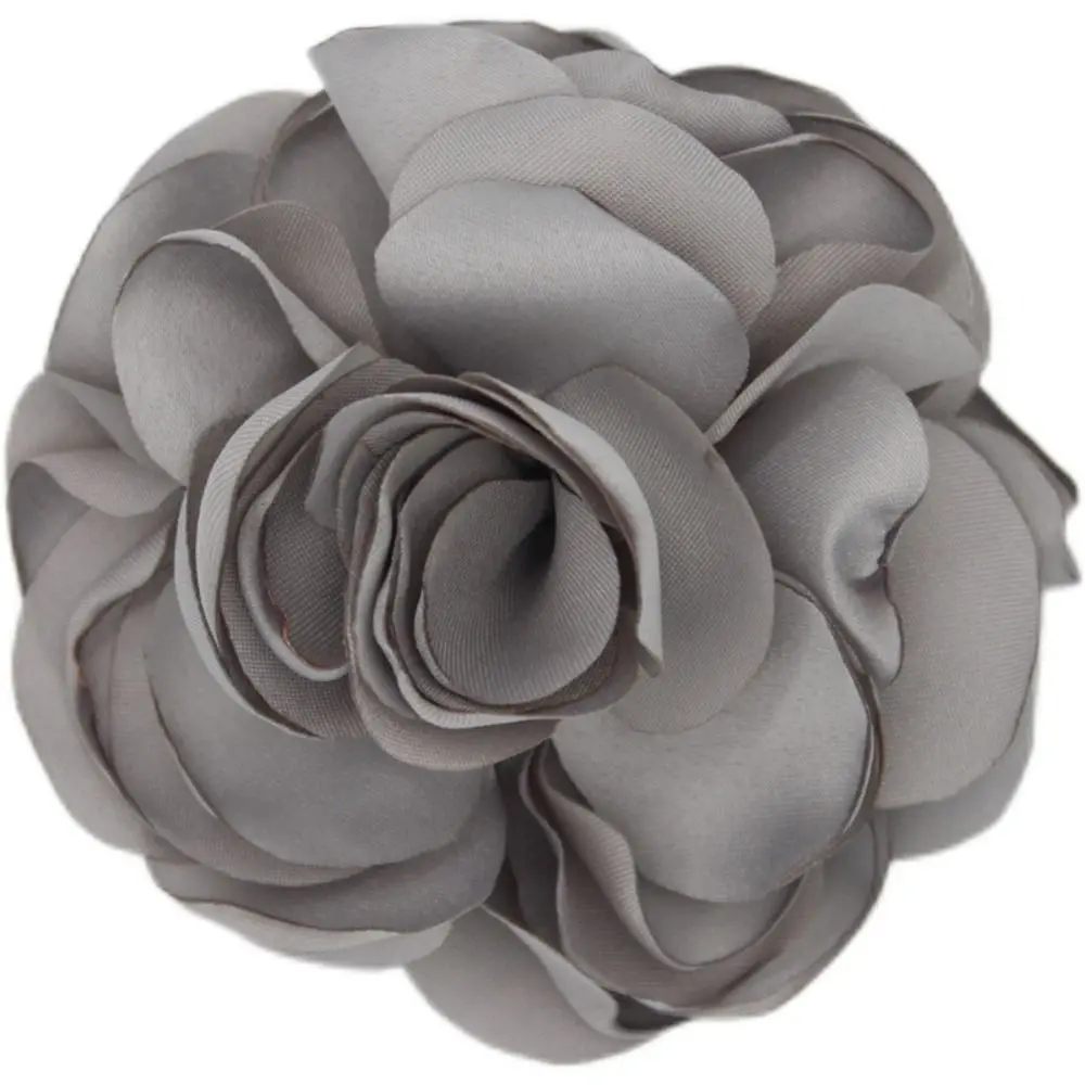 Fashion Fabric Big Rose Flower Brooch Vintage Lapel Pins Badge Dress Suit Corsage Cloth Art Handmade Wedding Party Jewelry