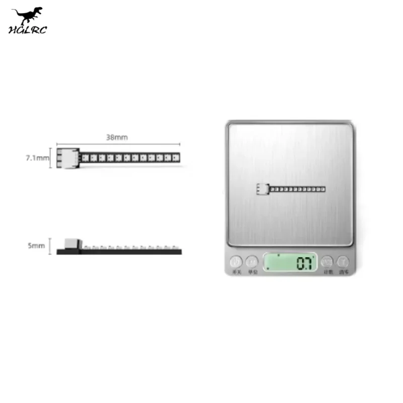 HGLRC LED MINI (38mm) / LED LITE (25mm) RGB2020 12 Diody LED 38X7X5mm do Samolotów RC, Dronów FPV Freestyle, Części DIY