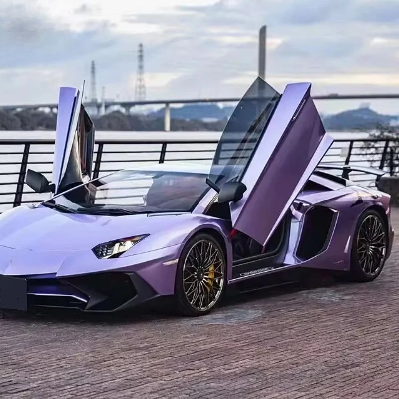 الجملة PET بولي يوريثان يلقي HD لامعة أولفيرا الأرجواني سيارة التفاف الفينيل 1.52X18M/5X60FT كامل لفة الحجم المصنع مباشرة