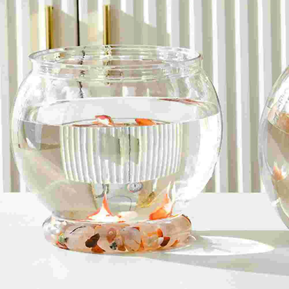 Fish Tank Tabletop Ornament Transparent Bowl Globe Micro Landscape Container Desk Rennet Make Fresh Cheese