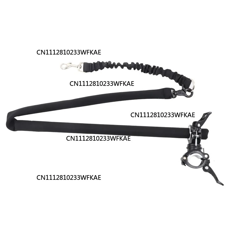 Outdoor hand-free dog walking leash, metal thickened pet leash, bicycle belt spring extension leash