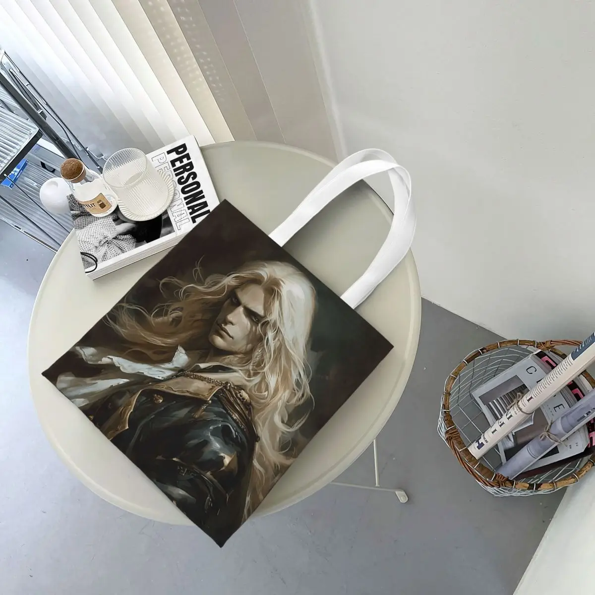 حقائب تسوق Alucard Castlevania قابلة للطي من القماش The Tote حقيبة كتف نسائية للسفر #6