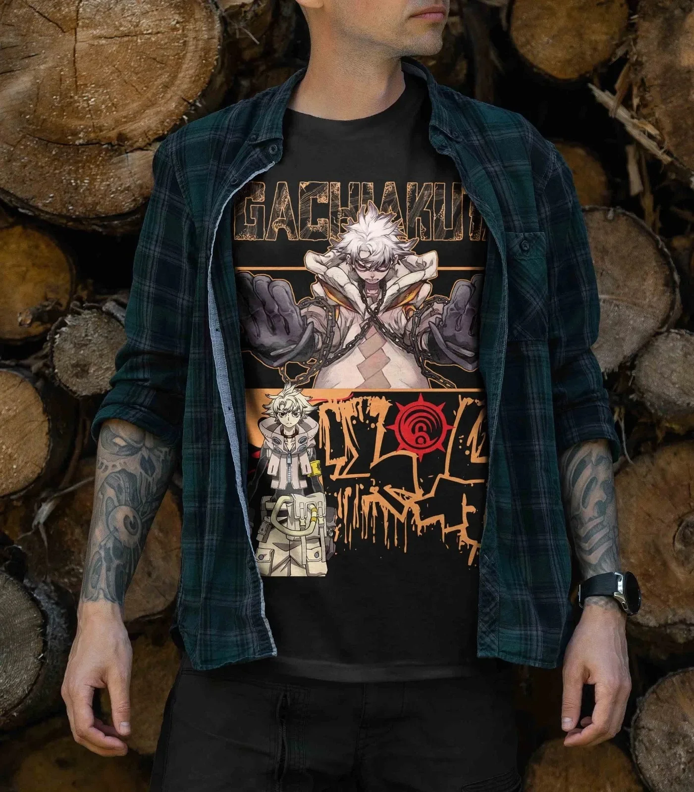 

Японская футболка с рисунком манги большого размера Y2k, популярная футболка с принтом аниме Gachiakuta для мужчин и женщин, уличная женская и мужская одежда, футболка