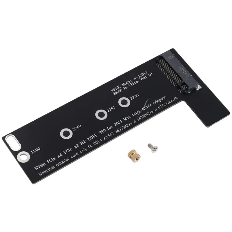 AED7-New Nvme M2 SSD Converter Card To For Apply Mac Mini 2014 A1347 MEGEN2 MEGEQ2 Adapter Raiser PCI Express NGFF 760P 600P Ris