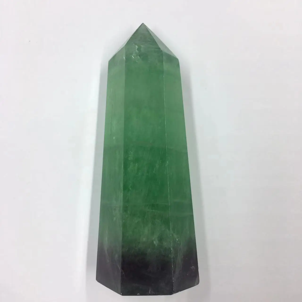 Natural Green Fluorite Tower Quartz Crystal Mineral Obelisk Wand Point Healing