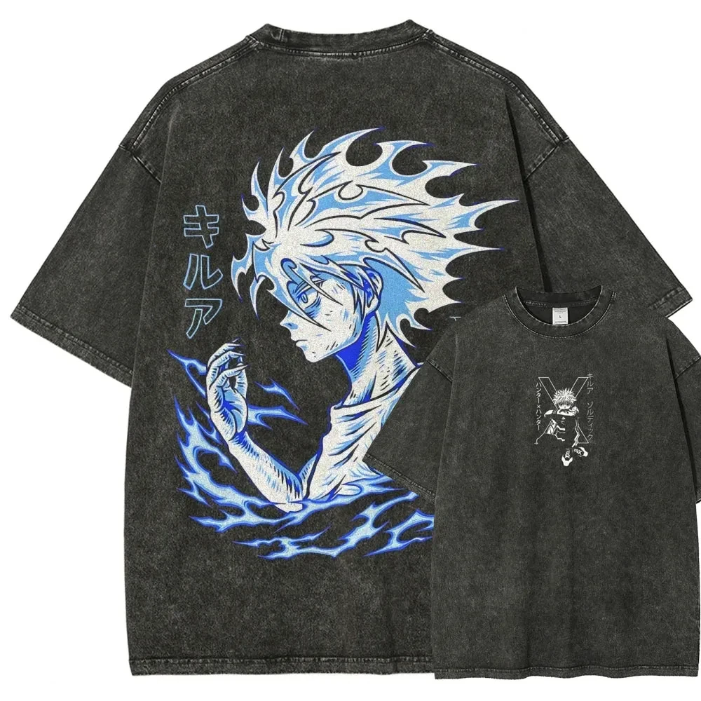 

Fullmetal Alchemist Ouroboros Symbol Print Washed T Shirt 2026 Summer Men Women Oversized Streetwear Cotton Short Sleeve Tee