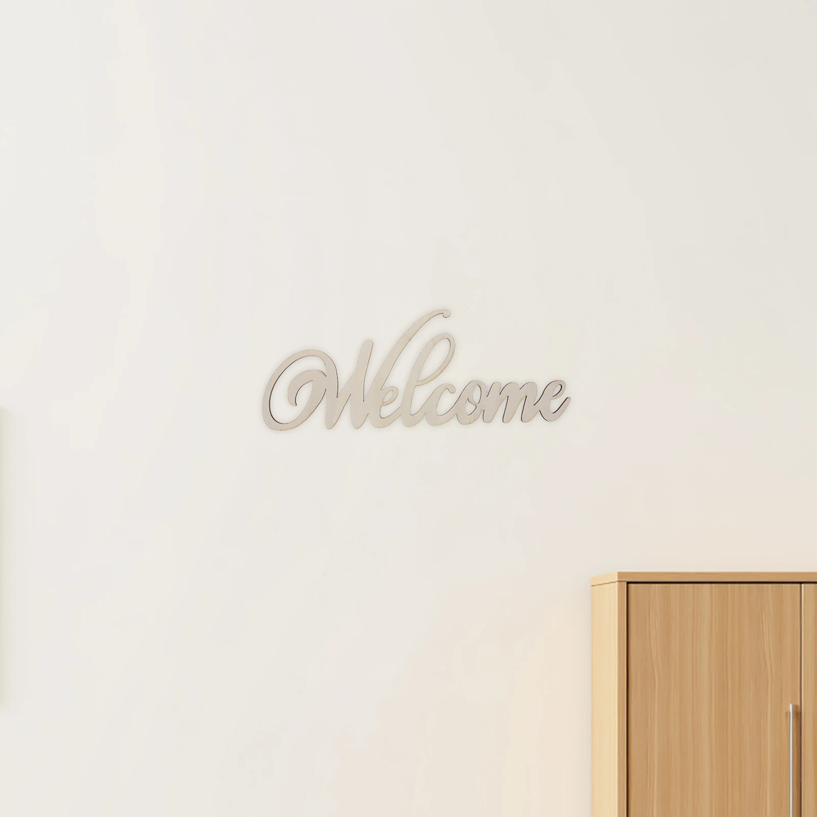 

20pcs Hollow Welcome Sign Wooden Door Hanging Decorative Sturdy Wood Sign For Home Wedding Shop Decoration