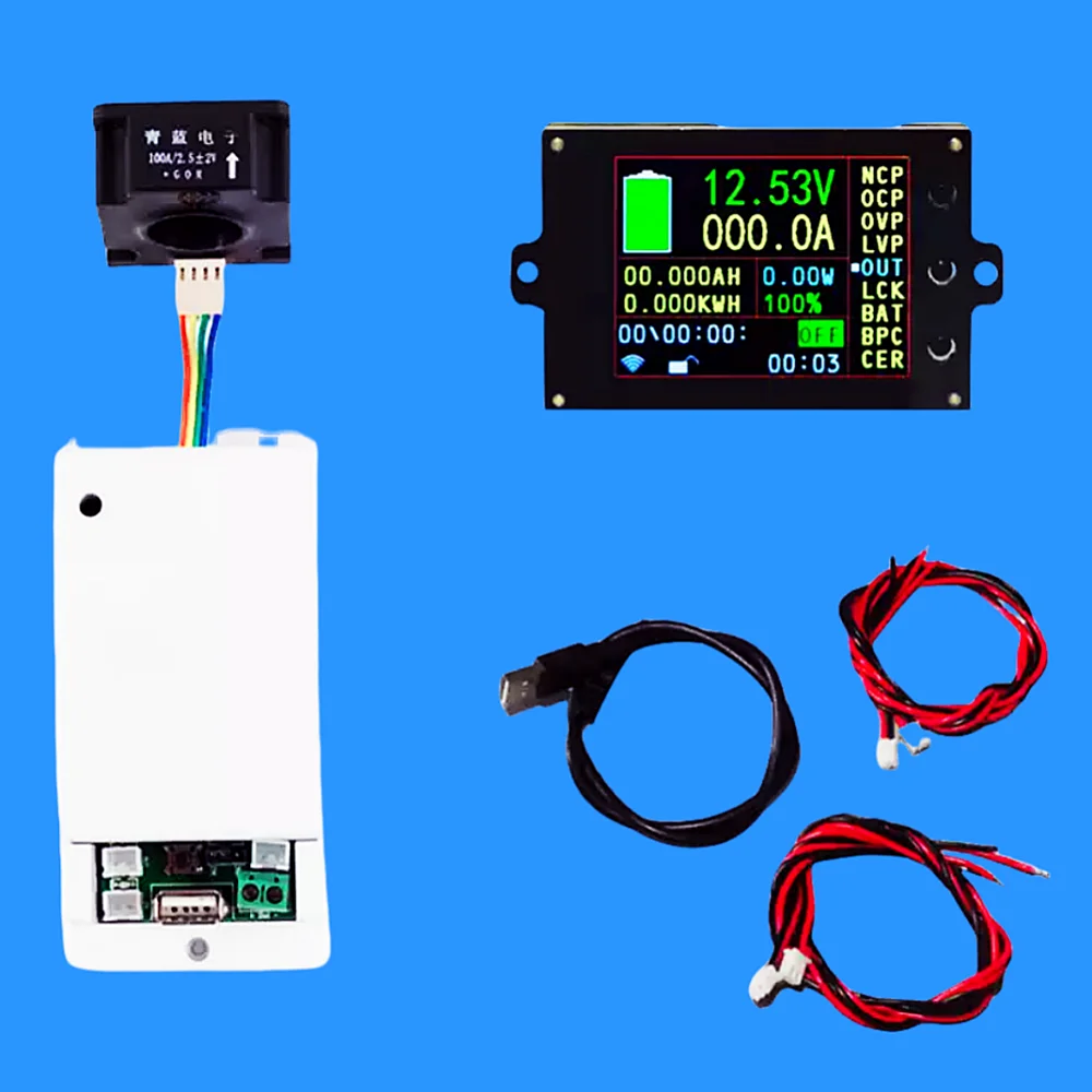 2.4 "สีไร้สายโวลต์มิเตอร์ DC80V/500V รุ่น C10s Compact 50A/100A/200A/300A/500A แอมป์มิเตอร์ Current Meter Power ความจุเมตร
