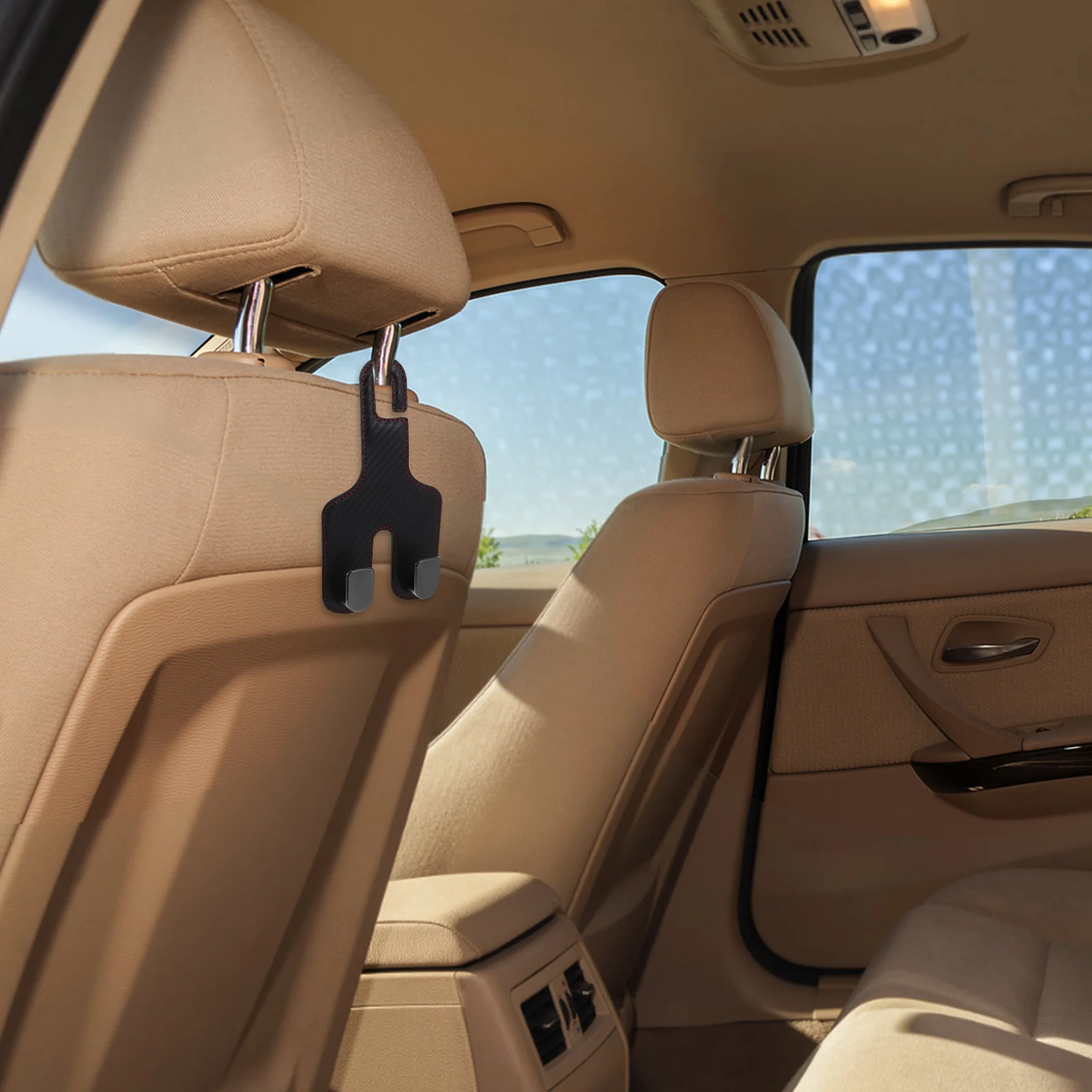 

Car Seat Headrest Hook Multifunctional Organizer for Bags Purses Hats Easy Install Space Saving Design Flip Bag Hook