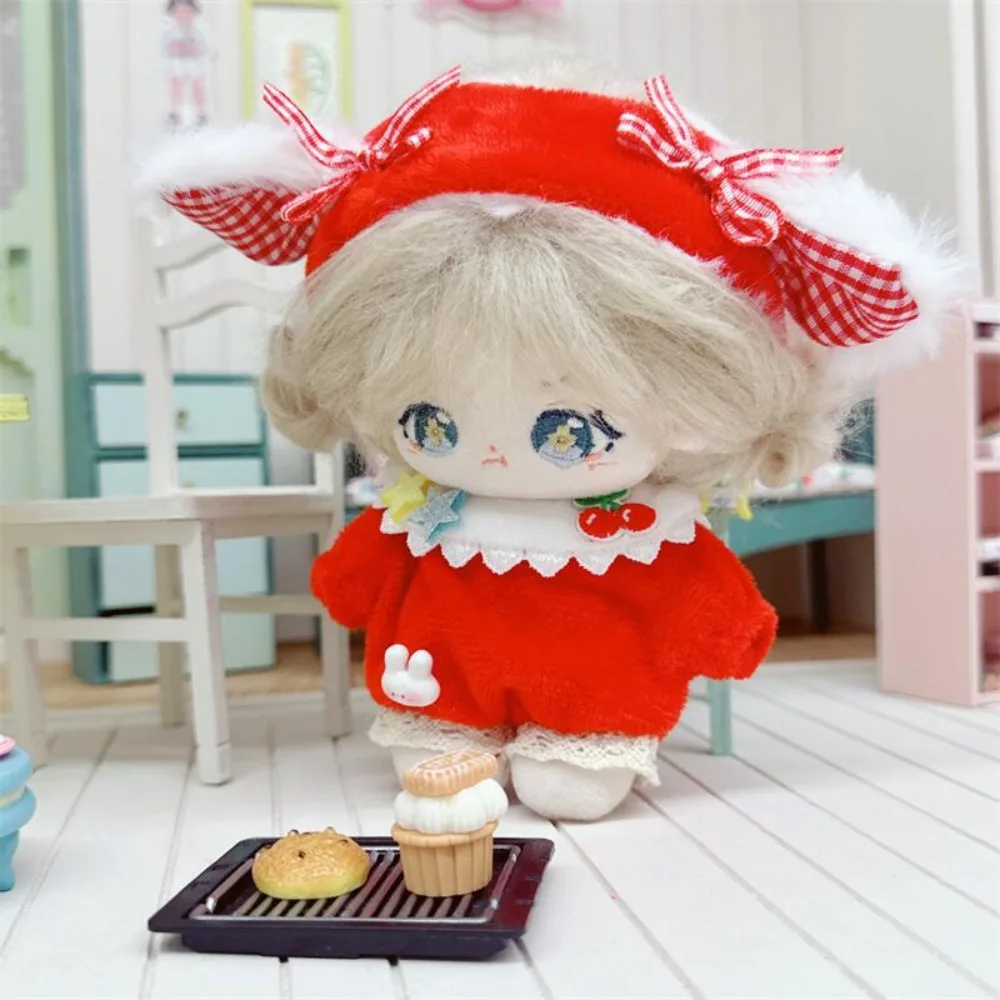

Rabbit Ear 10cm Cotton Doll Jumpsuits Crawling Suit Replacement Outfit Star Doll Clothes Dress Up Kawaii Plush Toy Clothes