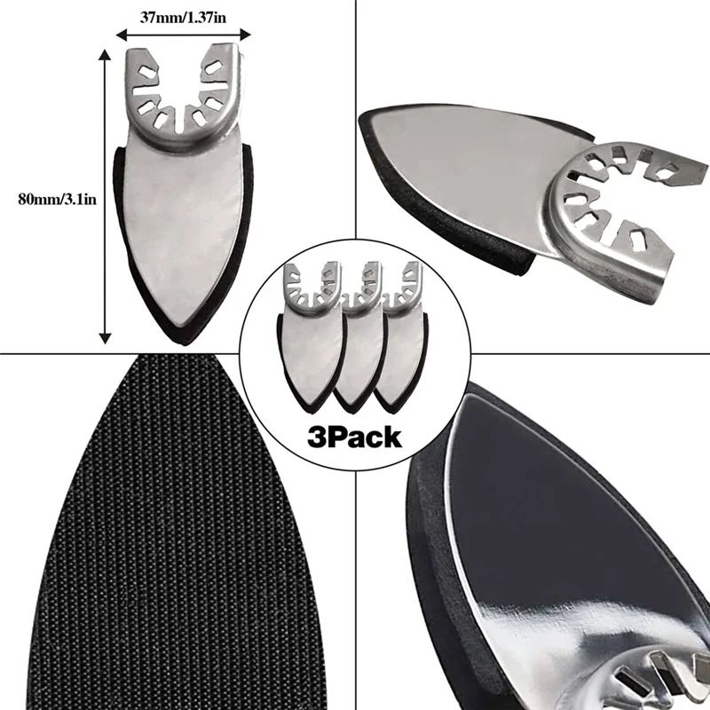 

ABSS-Complete 246 Piece Sanding Set For Oscillating Tools: Triangle & Finger Pads With High-Quality Sandpaper