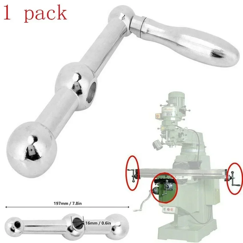 1PC Three Ball Milling Machine Ball Crank Handle Stainless Steel CNC Bridgport