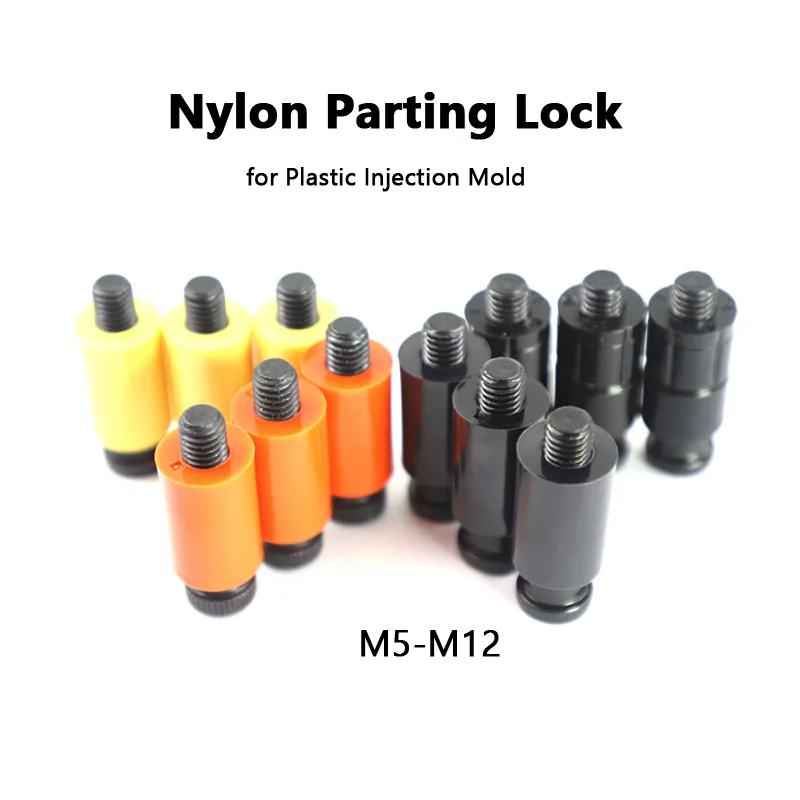 Nylon Parting Lock Mold Opener, Exaustão Resistente a Alta Temperatura Importado, Parafuso de borracha resistente ao desgaste, Bloqueio de resina