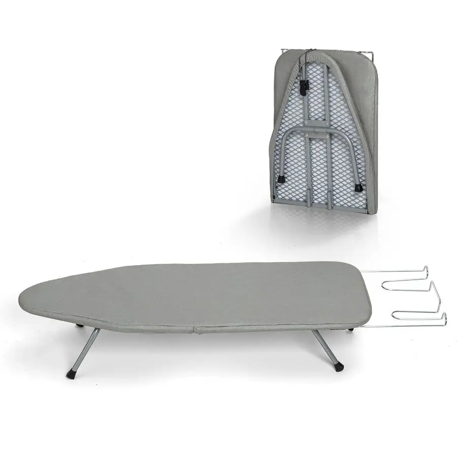 

Ironing Board with Iron Rest, Small Ironing Board Foldable with Heat Resistant Cover, Mini Compact Iron Table for Dorms, Aprtmen