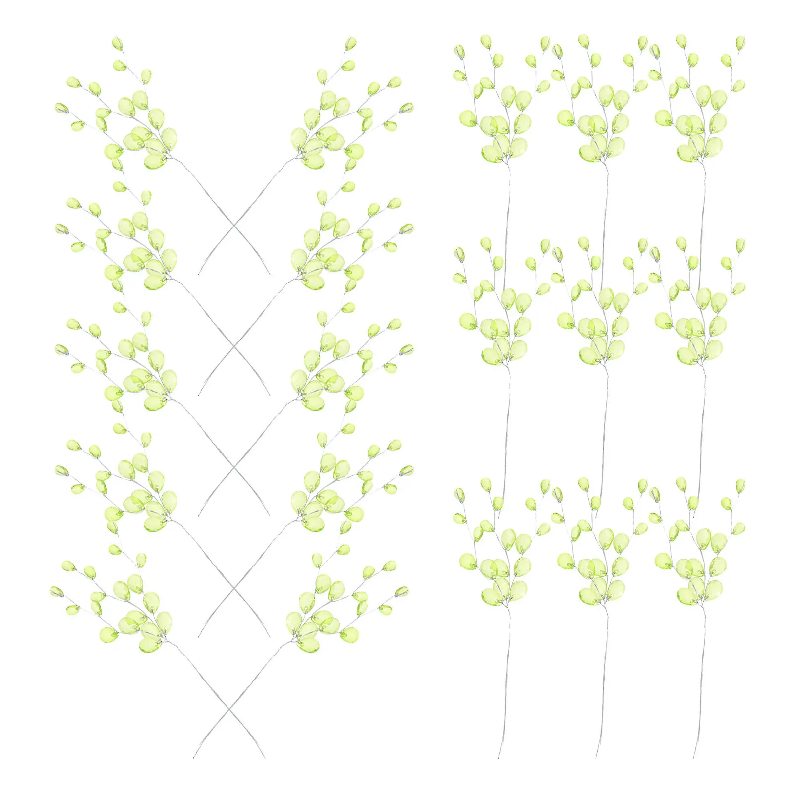 

50Pcs Acrylic Bead Flower Branch Durable Stem for Hair Pin and Home Decor Crafts DIY Acrylic Bead Flower DIY Crafts