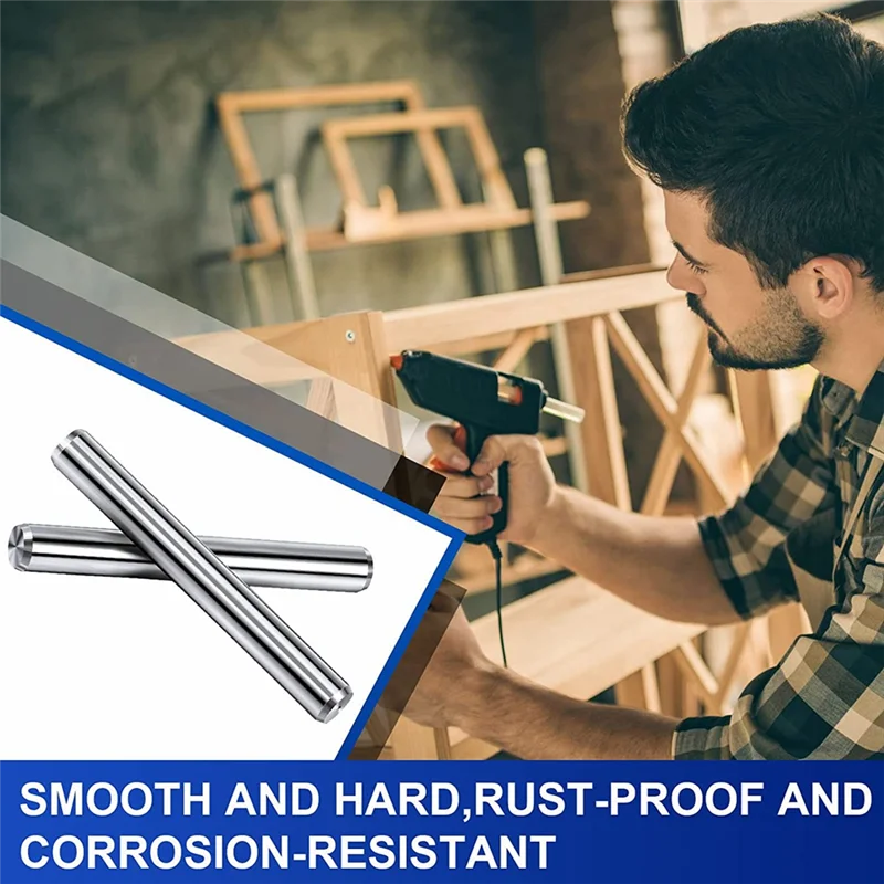 AEE6-32 Pezzi 5 Mm X 40 Mm Staffe per Mensola Pioli Ripiani Perni di centraggio Supporto per Pioli per Scaffale in Metallo