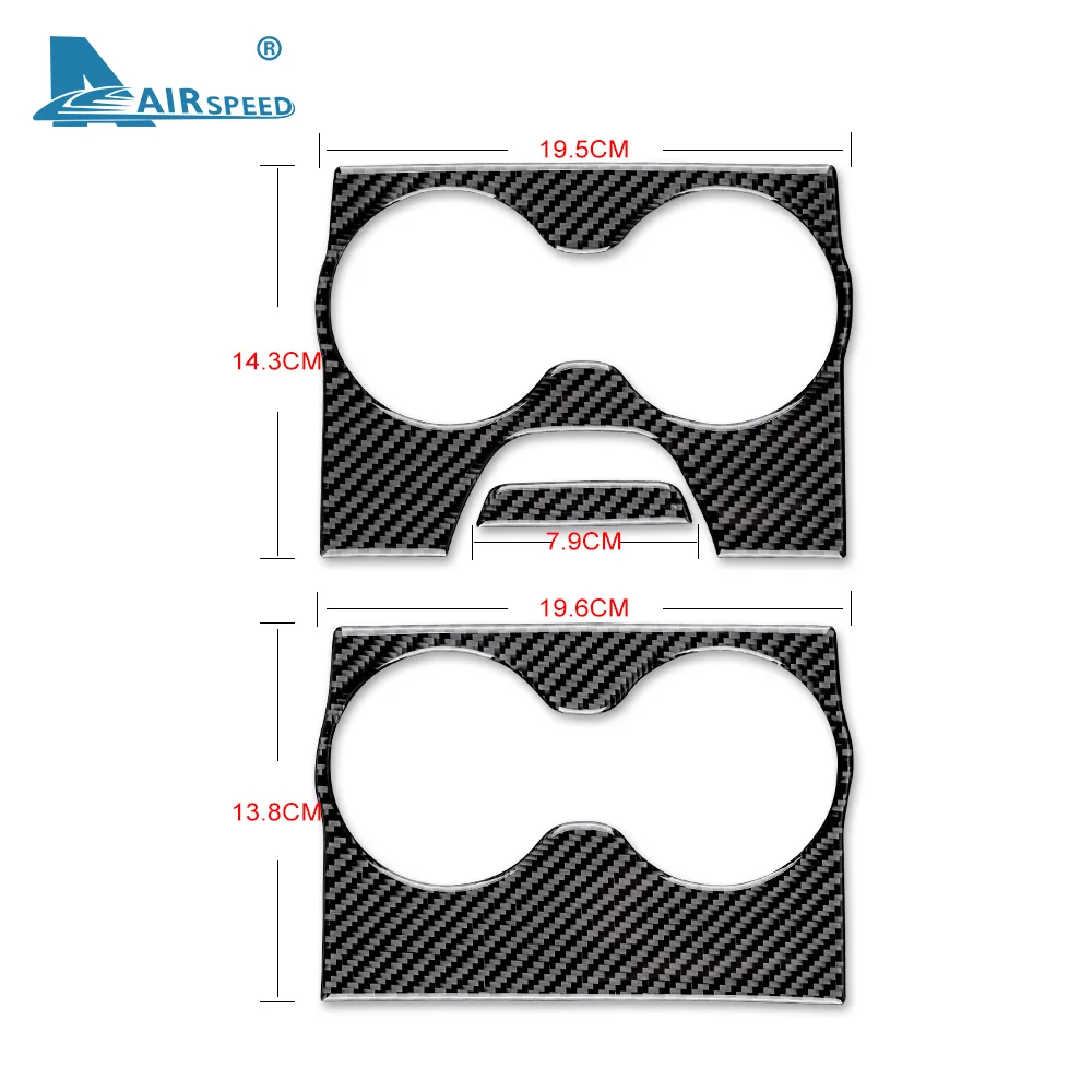 Reale Morbida Fibra di Carbonio per Dodge Charger 2015 2016 2017 2018 2019 2020 2021 2022 2023 Portabicchieri Posteriore Adesivo Accessori Auto