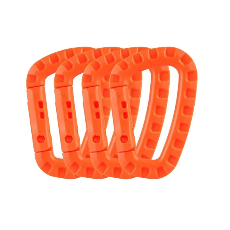 4/8/16 stücke Taktische Kunststoff Karabiner Clip Schlüsselbund D-Form Harte Frühling Snap Getriebe Haken Outdoor Camping Wandern EDC Werkzeuge