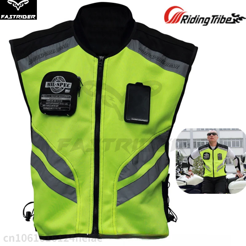 Riding Triber Motorcycle Reflective Vest Motorbike Racing Non-sleeve Touring Clothes Motocross High Visibility Jackets Waistcoat