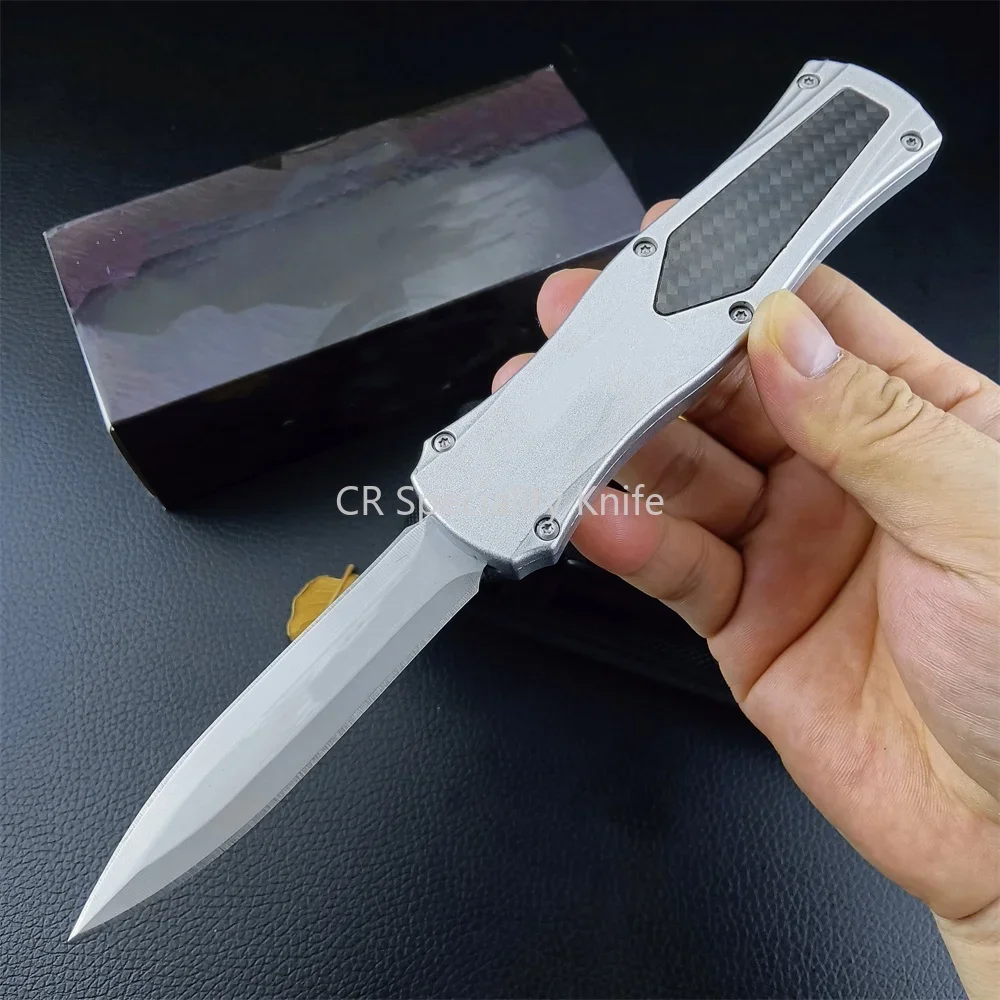 NEW Tactical Knife MICR Pocket Knife 440C Blade Zinc Alloy+Carbon Fiber Handle Camping Hunting Knives Multi EDC Sharp Tool