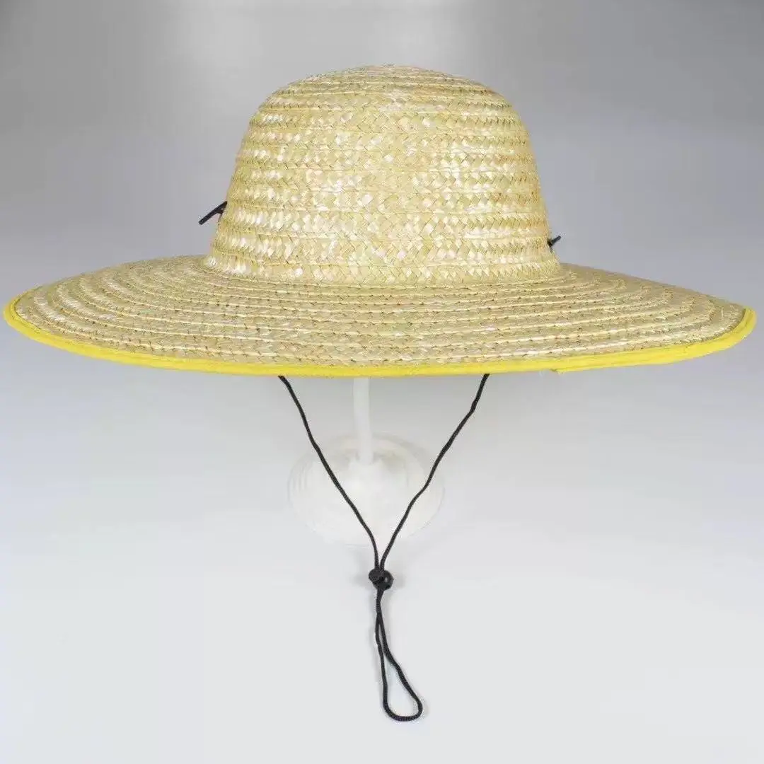 Migrant Worker Big Brimmed Straw Hat for Construction Site, Pastoral Labor Insurance  Sun Protection Sunshade Fishing & Pet
