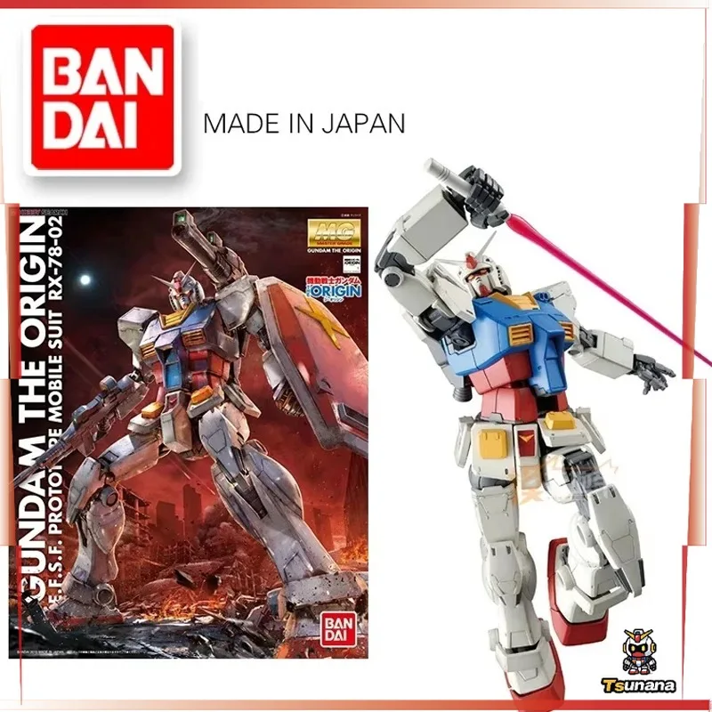 

BANDAI Original MG 1/100 Model RX-78-2 GUNDAM THE ORIGIN VERSION Assemble Model Action Figures