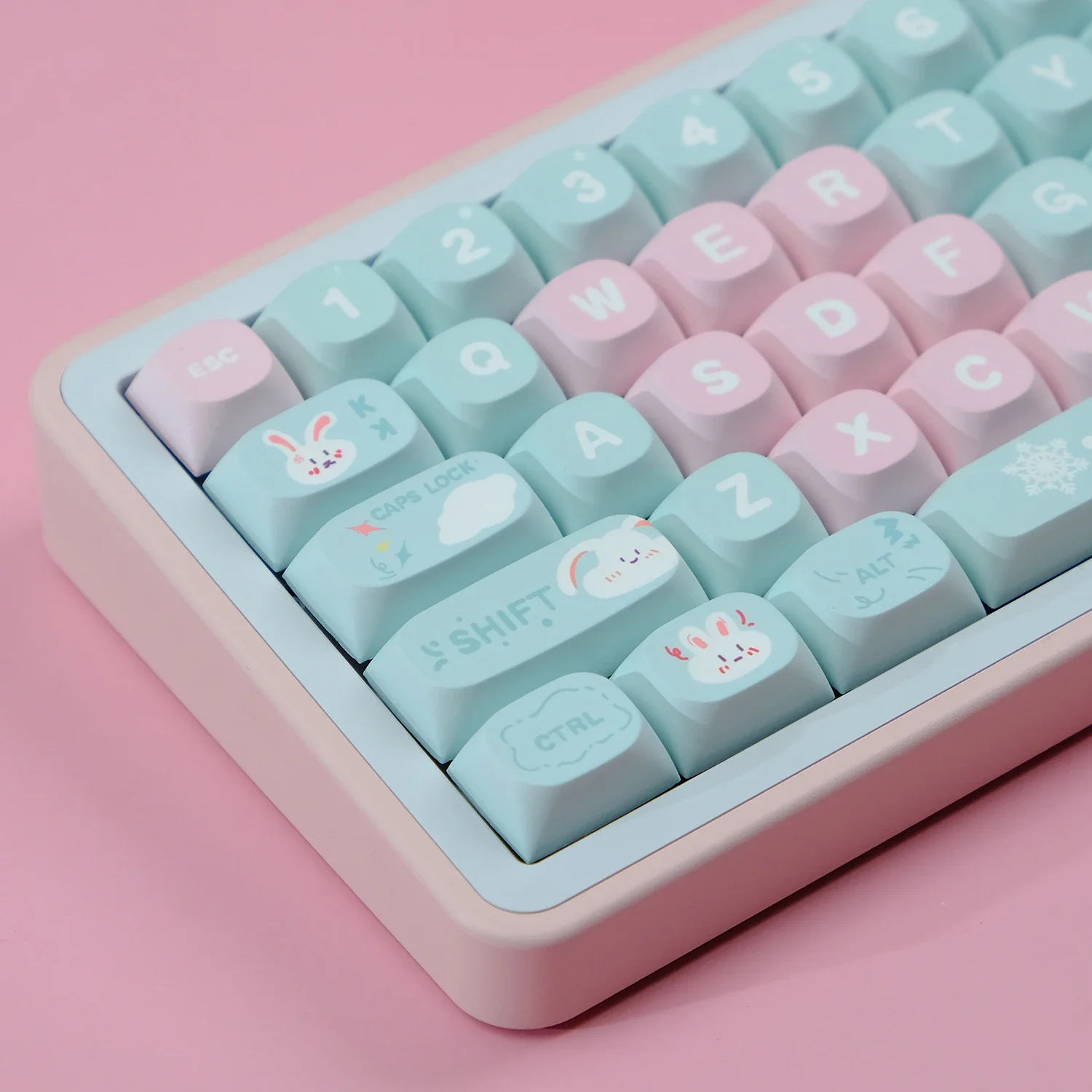 Original, Snow Rabbit MA height, all five-sided PBT material sublimation keycap