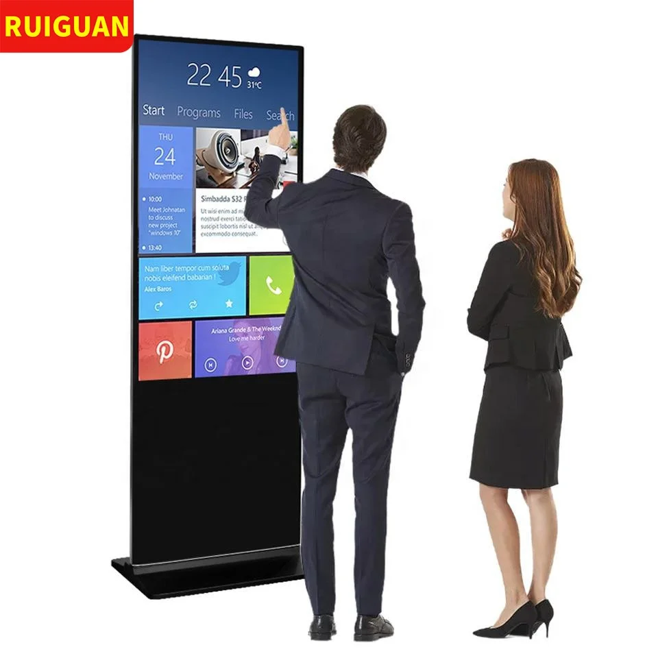 

43 55-дюймовый внутренний и открытый ЖК-дисплей с цифровой вывеской, напольная подставка, вертикальный киоск 4G WIFI 4G WIFI ЖК-рекламный плеер, цифровая вывеска