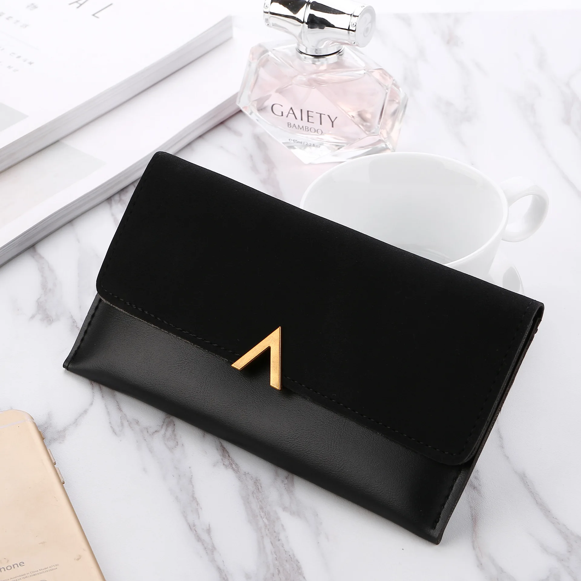 2023 Couro Mulheres Carteiras Hasp Lady Moneybags Zipper Coin Purse Mulher Envelope Carteira Dinheiro Cartões ID Titular Bolsas Bolso