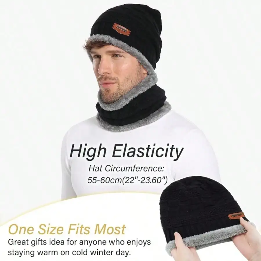 1 Piece of Unisex Winter Thermal Gear - Heavy-Duty Knitted Hat, Face Mask - Full-Face Coverage for Cold Weather - Warm Winter Clothing for Skiing, Snowboarding, and Everyday Wear - Multiple Colors Available - Ideal Gif