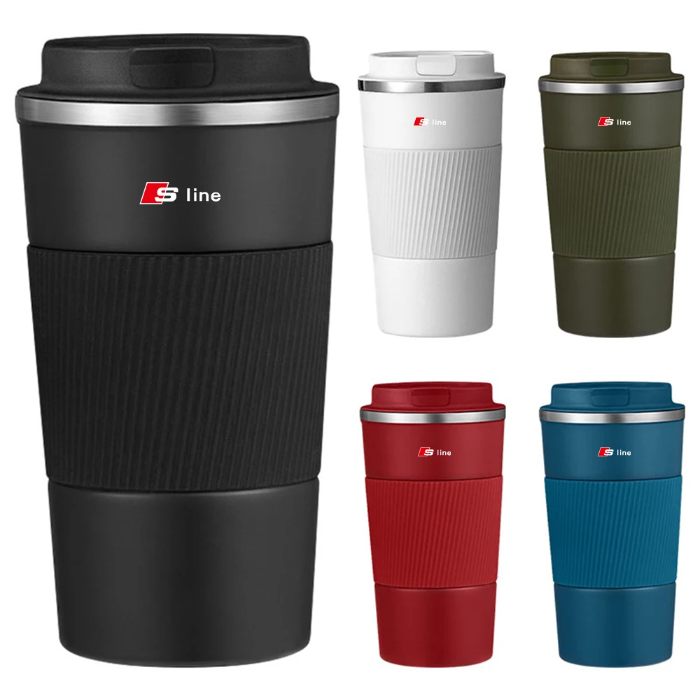 Tasse Thermos en acier inoxydable pour voiture, bouilloire, tasse à café, bouteille sous vide, accessoires pour Audi Sline TT A5 A6 C7 C8 C6 A7 A7 Q3 Q5 Q7 A3
