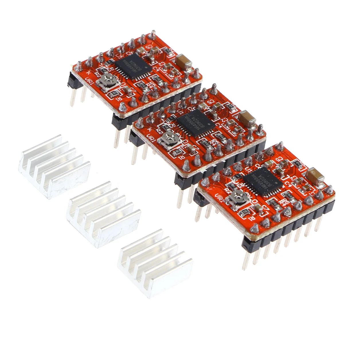 3 pcs A4988 Stepper Motor Driver Module Heat Sink For 3D Printer Reprap Engraving Machine Stepper Pololu Sixteenth