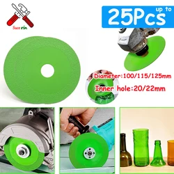 1-25pcs 100/115/125mm Glass Ceramic Cutting Disc Diamond Wine Bottles Saw Blade Jade Crystal Grinding Chamfering Cutting Blade