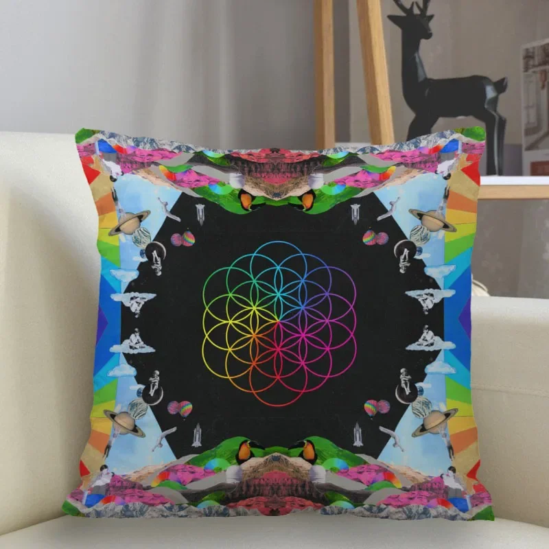 Musife Coldplay Pillowcase Custom Square Pillow Cover Case Zipper Pillowcase 35X35,40x40,45x45cm Drop Shipping