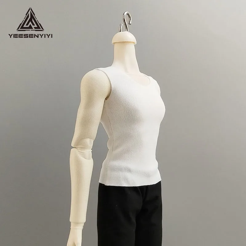 قميص مضغوط خفيف الوزن 1/6 لـ 12 بوصة T6 BJD سترة صلبة بدون أكمام لدمى Ashi مقاس 30 سم ملابس شخصيات الحركة