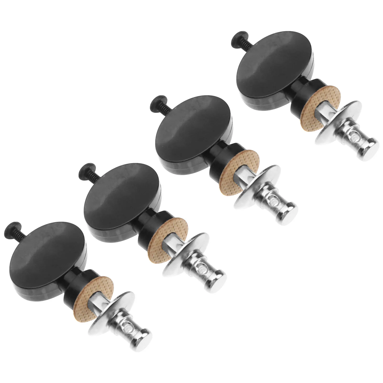 

4 Pcs Ukulele Knobs Bridge Tuning Pegs Guitar Parts Tuners Instruments Machine Heads Metal Ukelele Replacement Gear