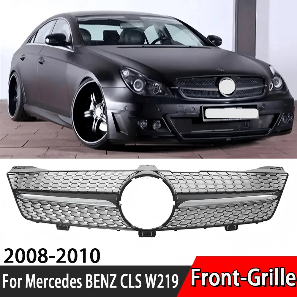 

Glossy Black GTR Front Grille For Mercedes CLS W219 CLS350 CLS500 CLS550 2008-2010 Racing Style Car Front Bumper Grill